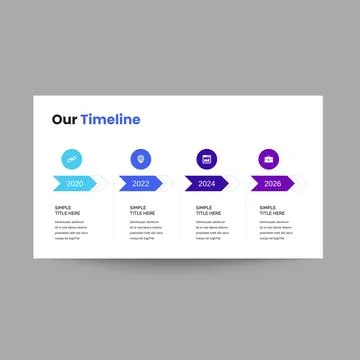 Our Timeline Slide Presentation Template with Modern Business Milestone Desig Stock Illustration