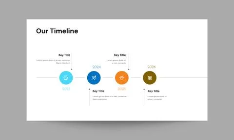 Our Timeline Slide Presentation Template Stock Illustration
