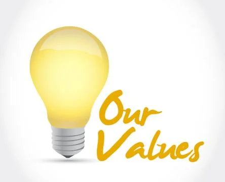 Our values ideas concept illustration design Stock Illustration