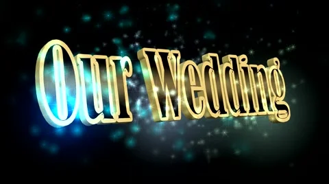 Our Wedding 3D Text Animation Stock Footage 40158422
