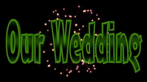 Our Wedding Distortion 3D Text Animation Video stock 40158765
