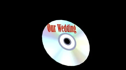 Our Wedding DVD Disc 3D Animation Stock Footage 40156478