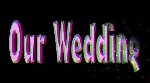 Our Wedding Sparkle 3D Animation Stock Footage 40159009
