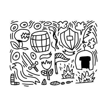 Our world doodle hand drawn Stockillustratie