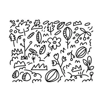 Our world doodle hand drawn Stockillustratie