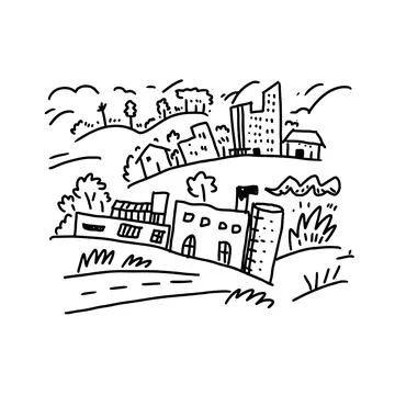 Our world doodle hand drawn Stockillustratie