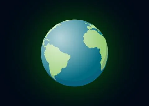 An our world planet single isolated with dark background represent universe Stock Illustration