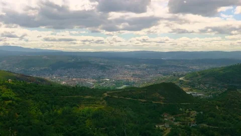 Ourense City Buildings Stock Footage 78770880
