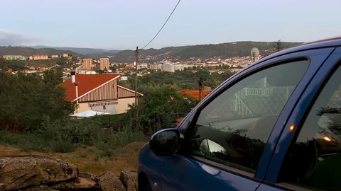 Ourense City Car View Stock Footage 79639764