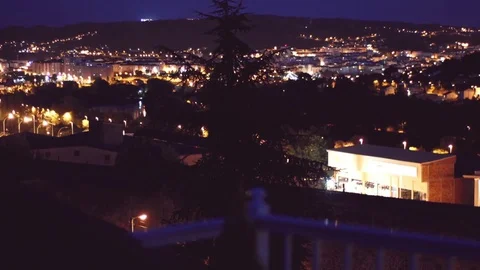 Ourense City Night Timelapse Stock Footage 78766935