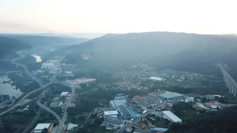 OURENSE MOUNTAIN GREAT VIEW DRONE Stock Footage 90141389