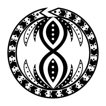 Ouroboros tattoo Stock Illustration