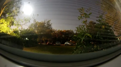 Out apt window fisheye Video stock 40632280