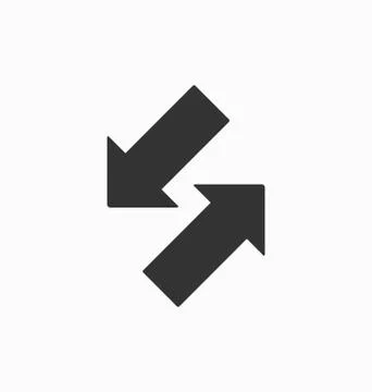 In out arrows icon vector. Stock Illustration