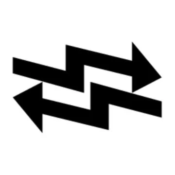 In out arrows Illustrazione stock