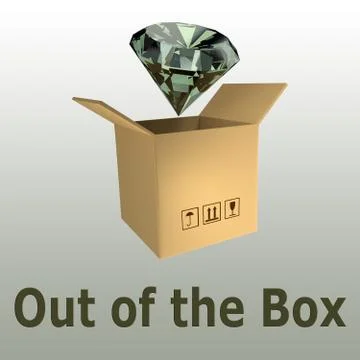 Out of the Box concept Иллюстрация