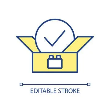 Out of the box functionality RGB color icon Illustrazione stock