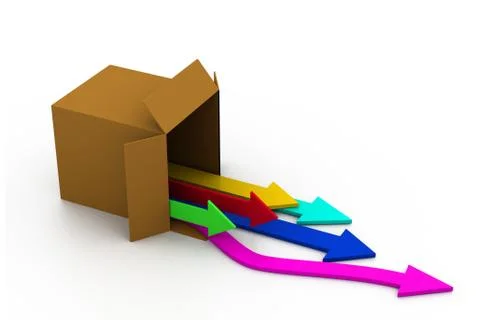 Out of the box Stock Illustration