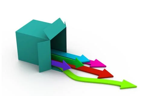 Out of the box Illustrazione stock