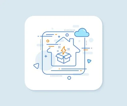 Out of the box line icon. Creativity sign. Vector Stock Illustration