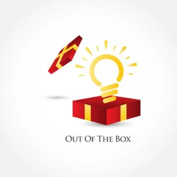Out Of The Box Vector Template Design Illustration Stock Illustration