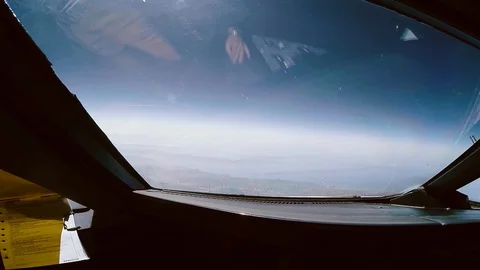 Out of the car view on the landscape of the highest point in bright daylight 스톡 동영상 108728357