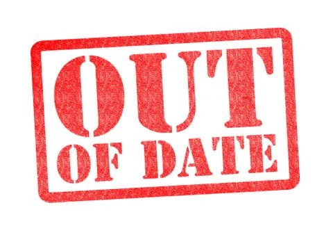 OUT OF DATE rubber stamp Illustrazione stock