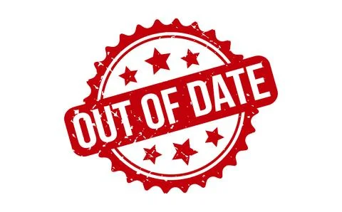 Out of Date Rubber Stamp. Red Out of Date Rubber Grunge Stamp Seal Vector I.. Stock Illustration