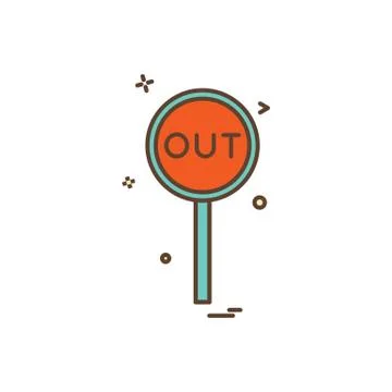Out decision umpire icon vector design Stock Illustration