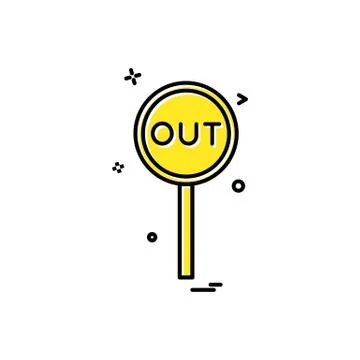 Out decision umpire icon vector design Stock Illustration