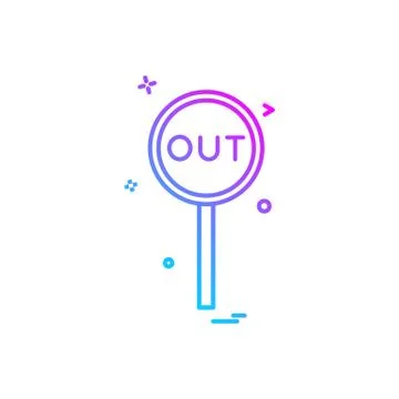 Out decision umpire icon vector design Stock Illustration