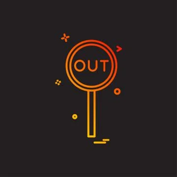 Out decision umpire icon vector design Stock Illustration