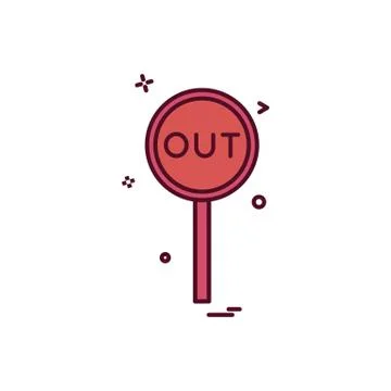 Out decision umpire icon vector design Stock Illustration