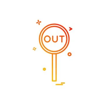 Out decision umpire icon vector design Stock Illustration