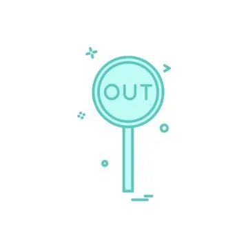Out decision umpire icon vector design Stock Illustration