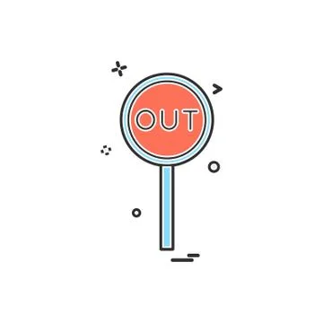 Out decision umpire icon vector design Stock Illustration