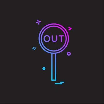 Out decision umpire icon vector design Stock Illustration