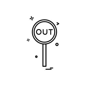 Out decision umpire icon vector design Stock Illustration