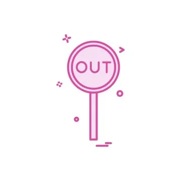 Out decision umpire icon vector design Stock Illustration