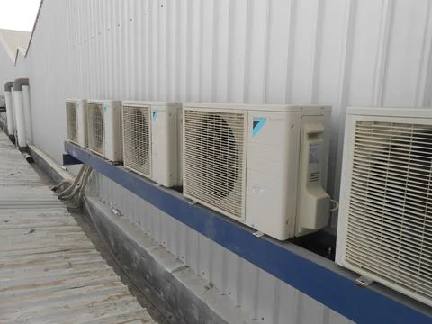 Out door AC Stockfoto's