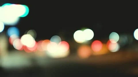 Out of focus and traffic bokeh Stock Footage 201877870