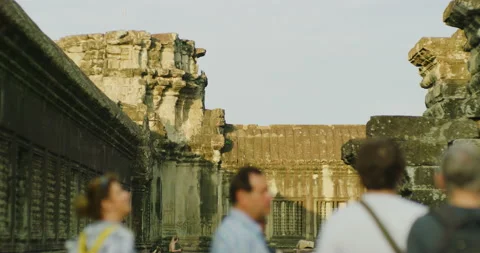 Out of Focus at Angkor Wat Temple in Siem Reap, Cambodia. Stock Footage 149012068