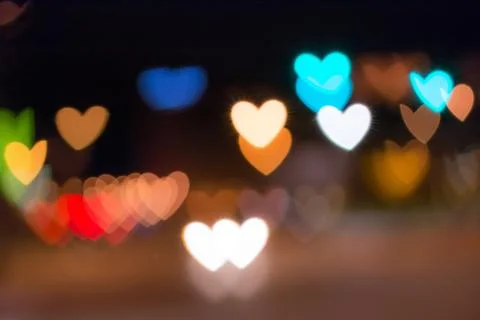 Out of focus area in heart shape Stock Photos