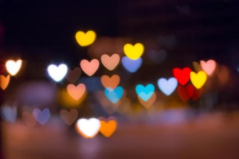 Out of focus area in heart shape Stock Photos