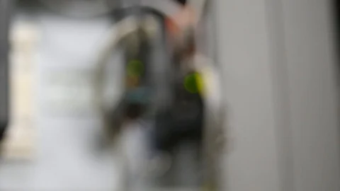 Out of focus artificial intelligence computer lights Stock Footage 88636214