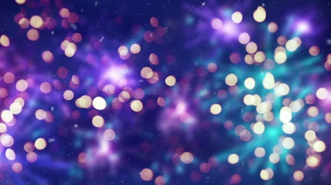 Out of focus beautiful fireworks seamless loop animation Stock Footage