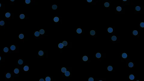 Out of Focus Blue Firework Shot with an Old Lens Stock Footage 92492084