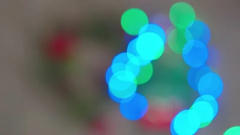 Out of focus blurred Christmas lights bokeh background Stock-Footage 341660572