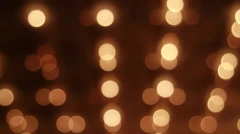 Out-of-Focus Bokeh Broadway Theater Stock Footage