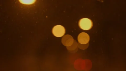 Out of Focus Bokeh Lights Inside a Highway Tunnel Stock Footage 341861507